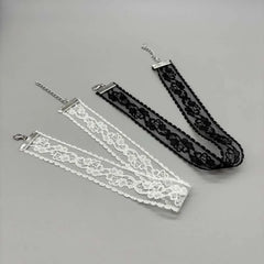 Short Lace Choker Nekclace for Women Girl Black White Color Fashion Romantic Necklace alternate view