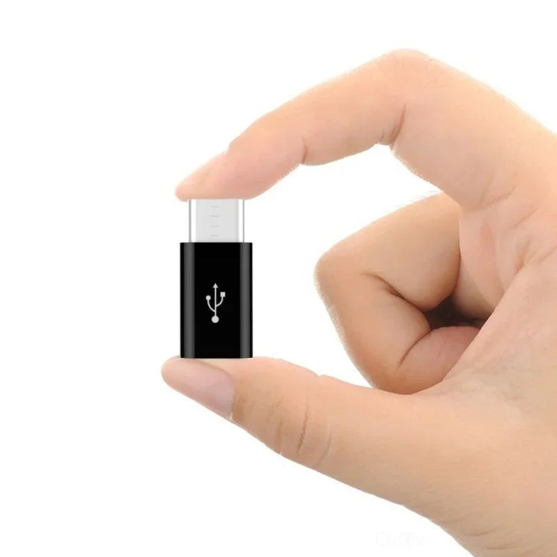 1/3Pcs Micro USB Female To Type C Male Adapter OTG Converter Micro-B To USB-C Conne additional angle