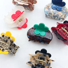 luxury Medium Acetate hair claw clip for women floral claw clip girl cute Leopard pri alternate view