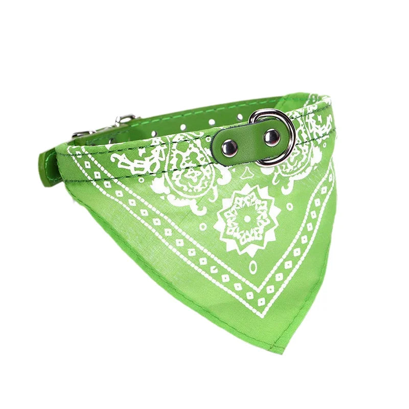 PU Cat Dog Collar with Scarf for Small Medium Dogs Chihuahua Corgi Puppy Adjustable C lifestyle view