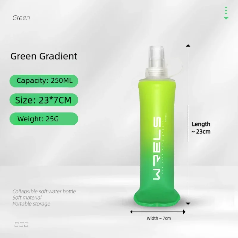Sport Water Bottle TPU Folding Soft Flask Drink Portable Water Bottle High Flow Running detail view