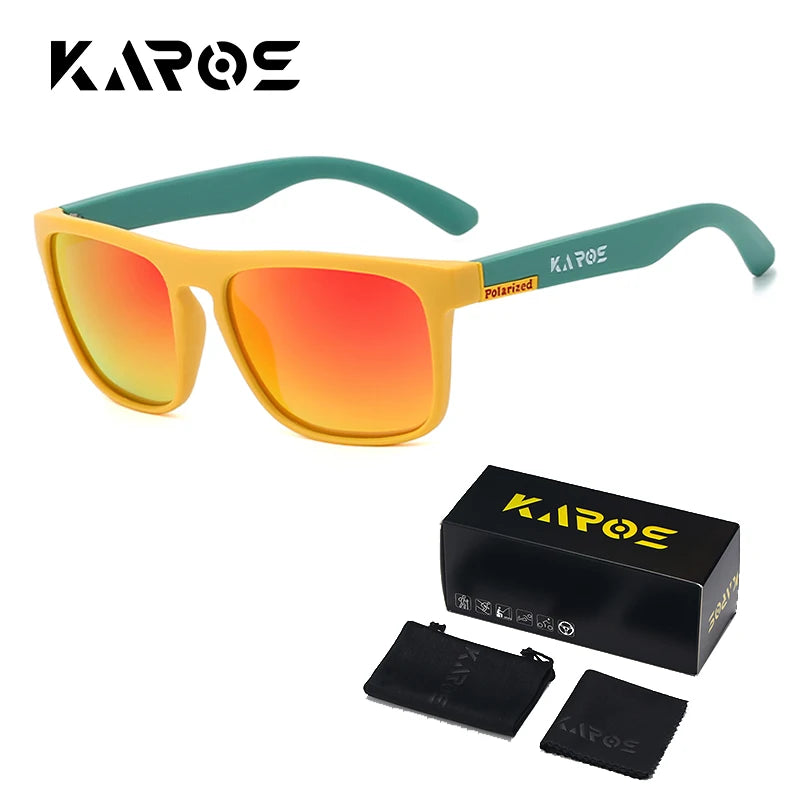 KAROS Polarized Sunglasses | UV400 Square Shades for Outdoor Sports detail view
