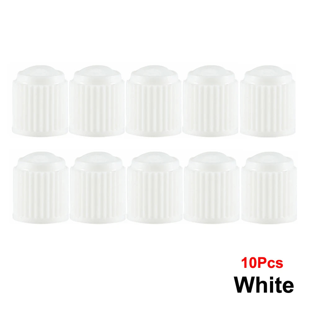 Plastic Tire Stem Valve Caps for Cars, SUVs, Trucks, Bikes and Motorcycles close-up view