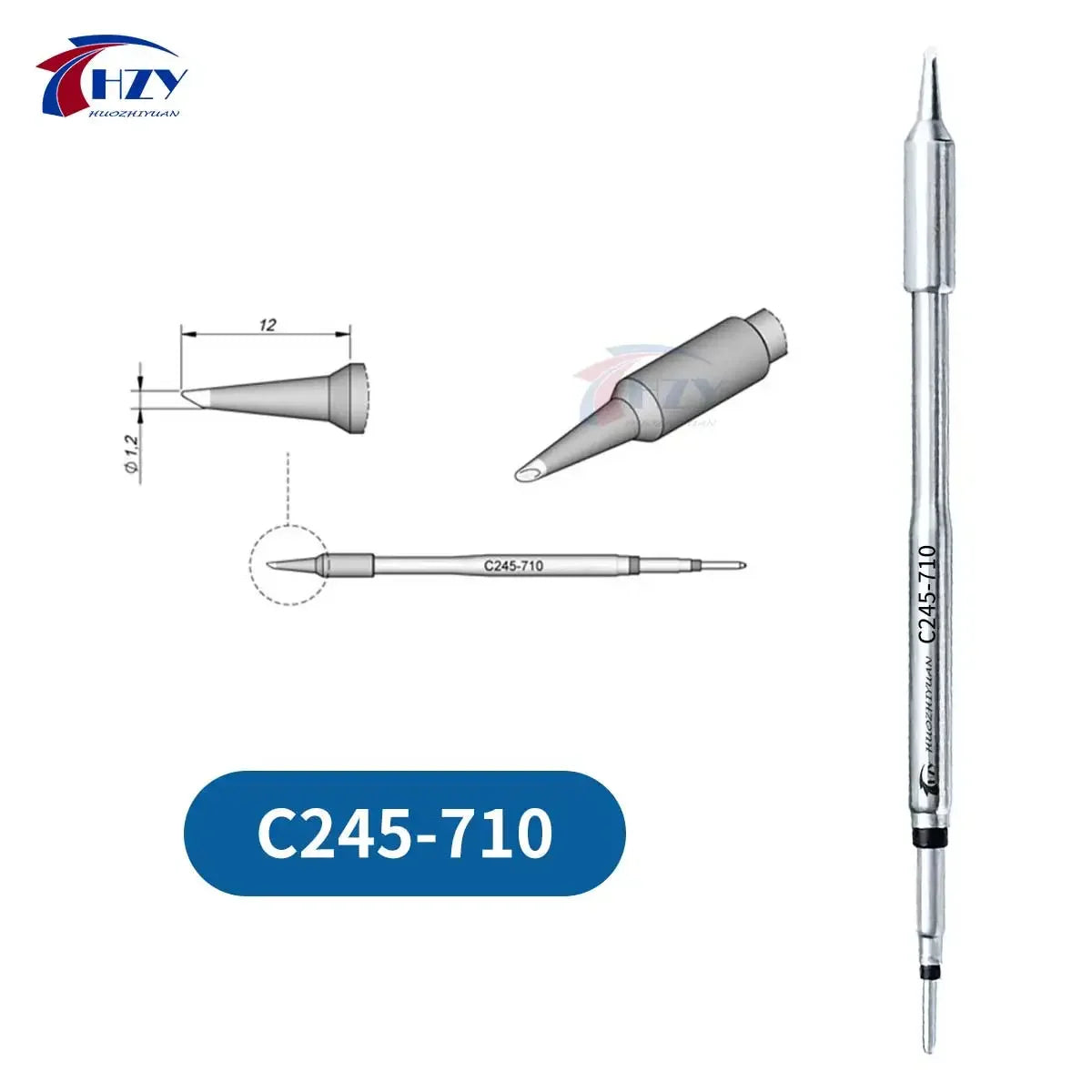 C245 Series Soldering Iron Tips | Universal T245 Handle Compatible Set for Phone Re additional angle