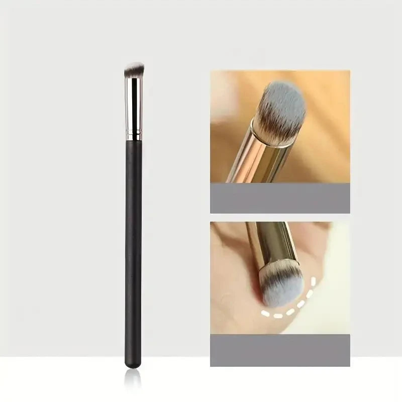 Upgraded Crescent Design Foundation Makeup Brush Ultra-thin Smooth Application Liquid close-up view