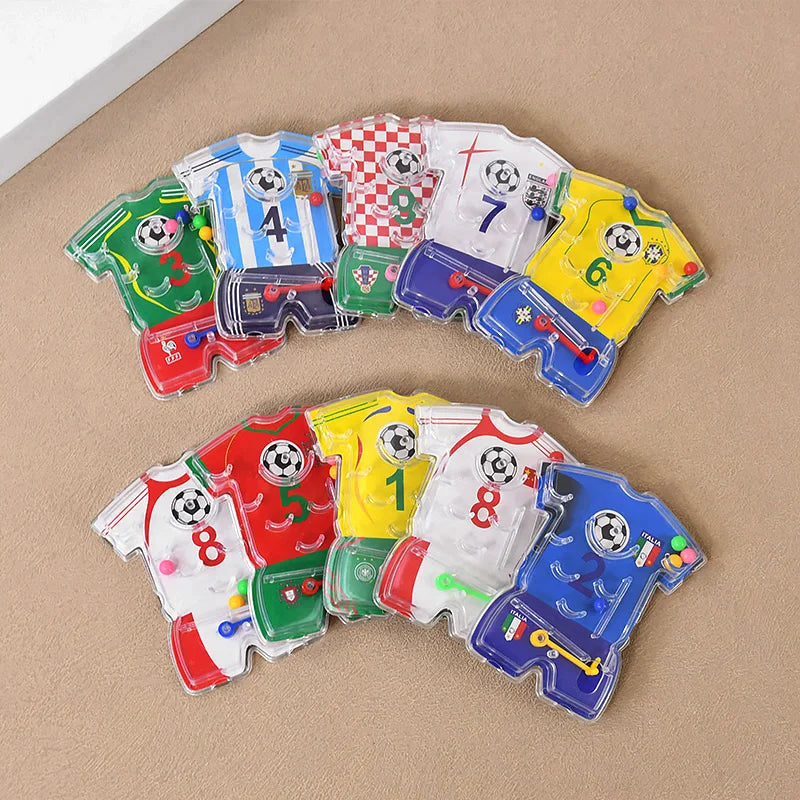 Soccer Party Bracelets Keychain Pin Ball Maze Game Toys Football Theme Kids Birthday lifestyle view