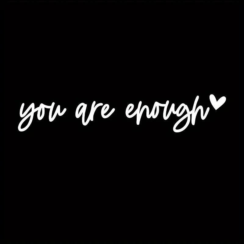 Self-Care Motivational Rearview Mirror Decal | Cute Car Vinyl Sticker additional angle