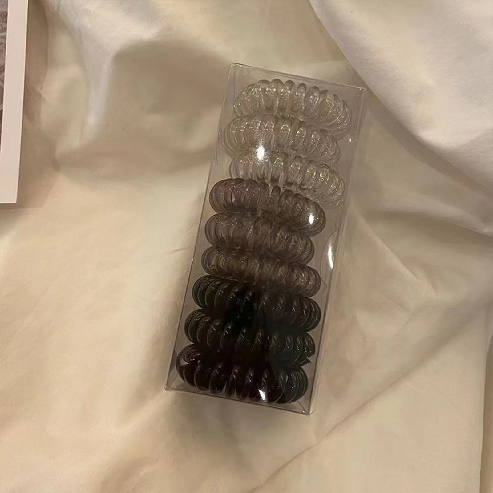 9pcs Telephone Wire Hair Ties Set High Elasticity Hair Ties Non Slip No Crease Hair B alternate view