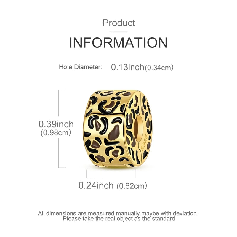 925 Sterling Silver Gold Zircon Irregular Bracelet Charm Bead additional angle