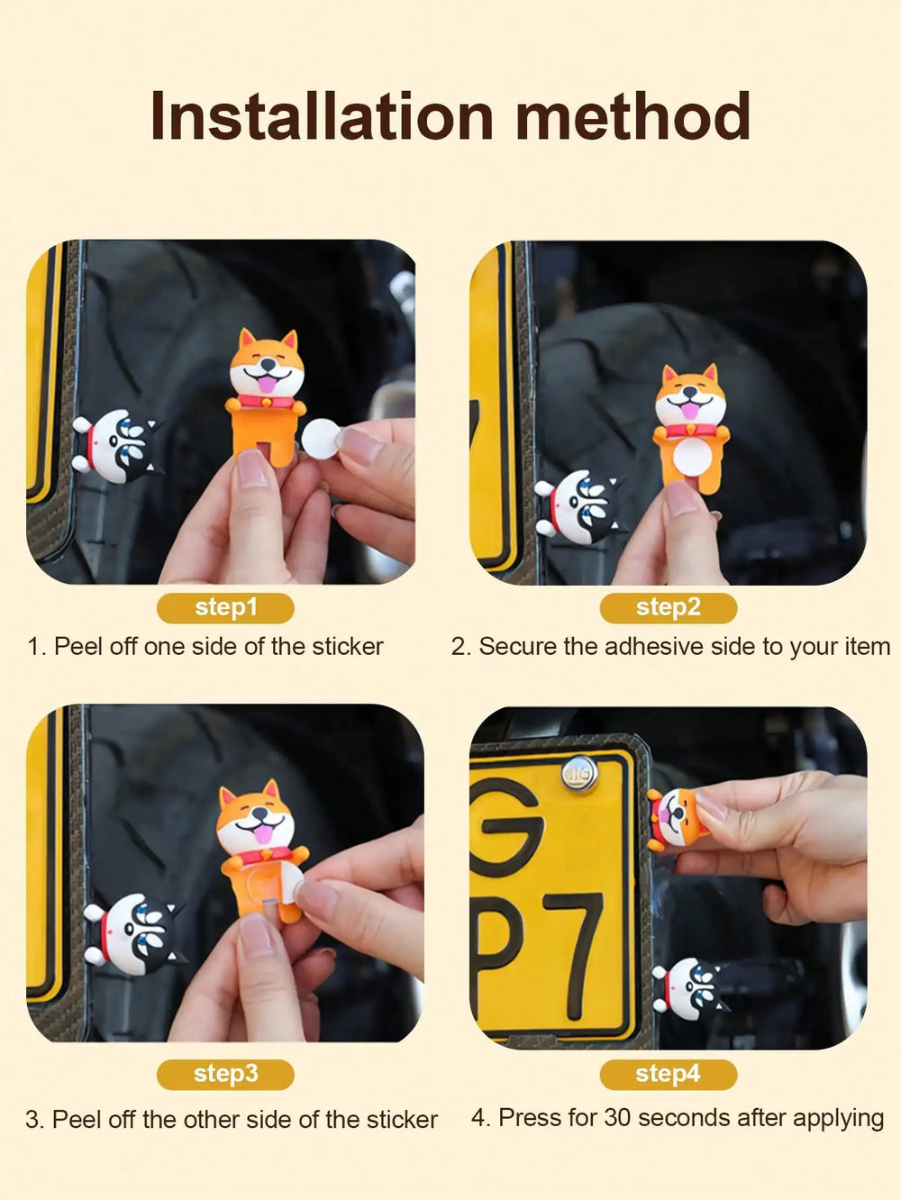 3D Cute Husky Rubber Car Dashboard Ornament additional angle
