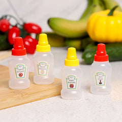 Mini Squeeze Condiment Bottles | 25ml Portable Camping Ketchup Oil Cruet Set alternate view
