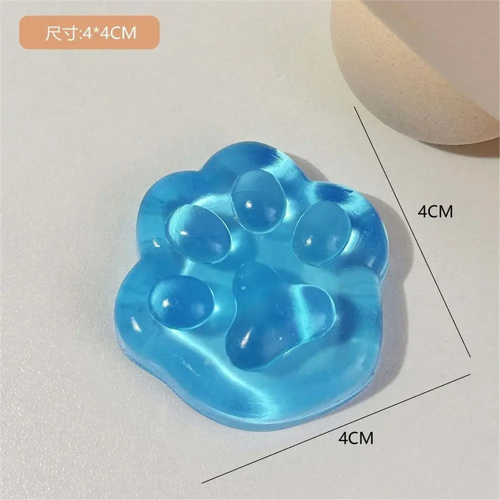 Mini Cat Paw Squeeze Toy Silicone Pinch Decompression Toy Plush TPR Fidget Sensory Toys detail view