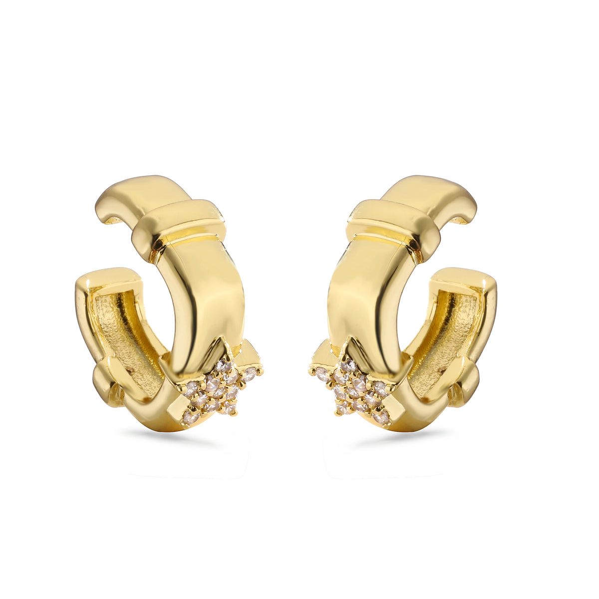 HECHENG,Fashion Ear Cuffs Without Piercing Ear Clip Earrings Non-Piercing Fake Cartila close-up view