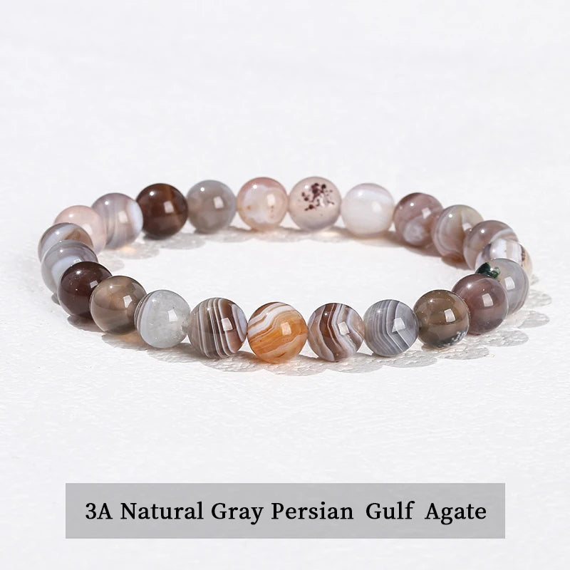 JD Natural Black Spectrolite Flash Smooth Beaded Bracelet Women Men 6 8 10mm Labradori close-up view