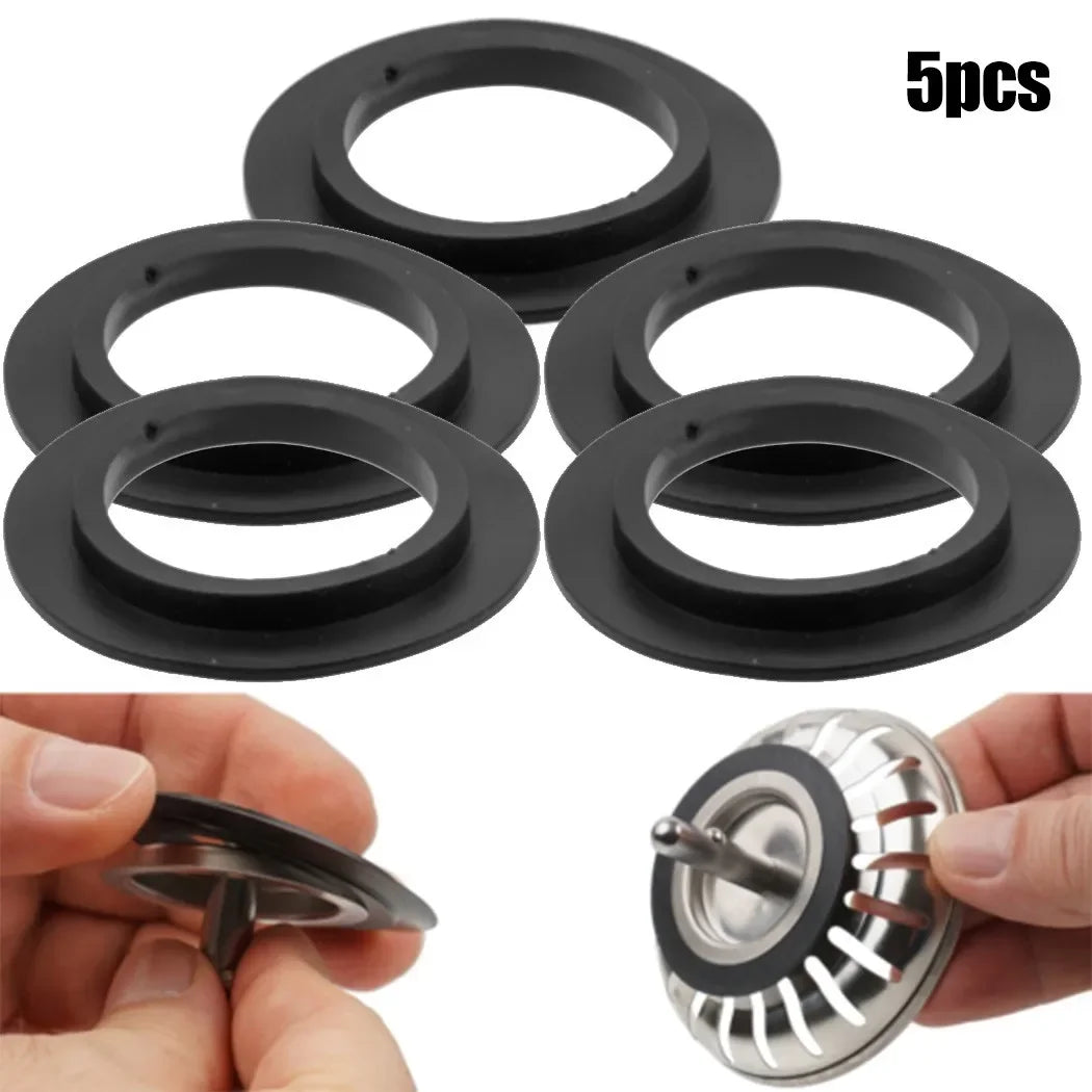 5pcs Rubber Seal Washer Gasket Basket Strainer Plug For 78 79 80 82 83mm Kitchen Sink St detail view