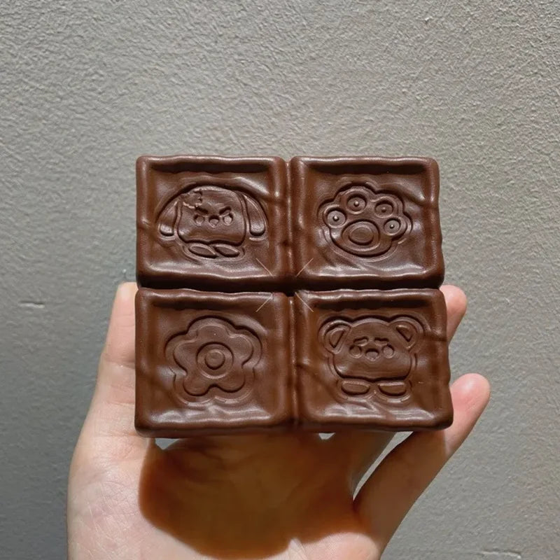 Squishy Strawberry Cube Stress Relief Toy | Slow Rebound Sensory Fidget Squeeze additional angle
