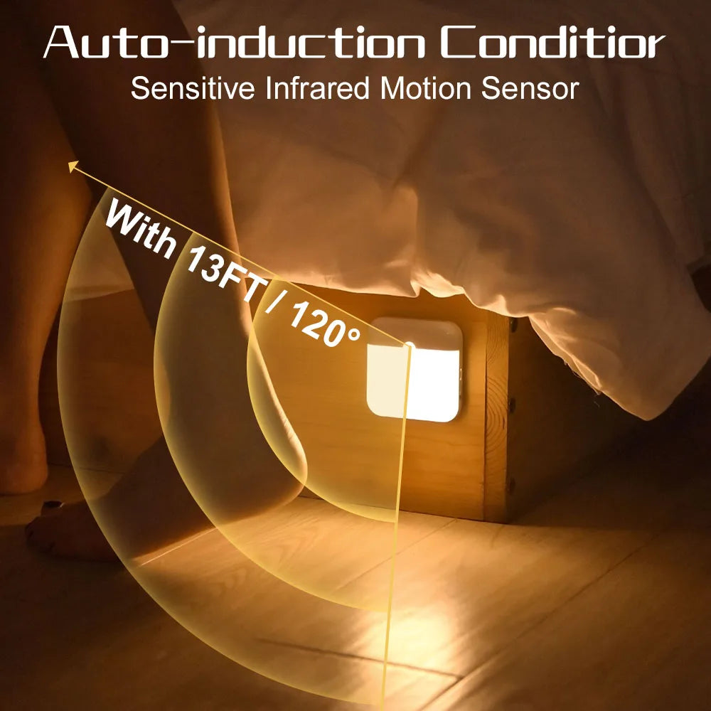 LED Motion Sensor Light Wireless LED Night Light Type C Rechargeable Night Light Cabi alternate view