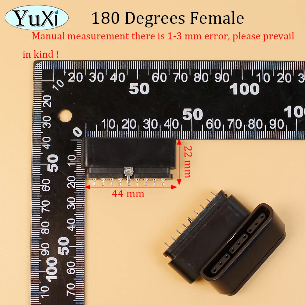 PS2 90 180 Degree Interface Female Socket 9 Pin Slot Connector | Replacement Part for Pl detail view