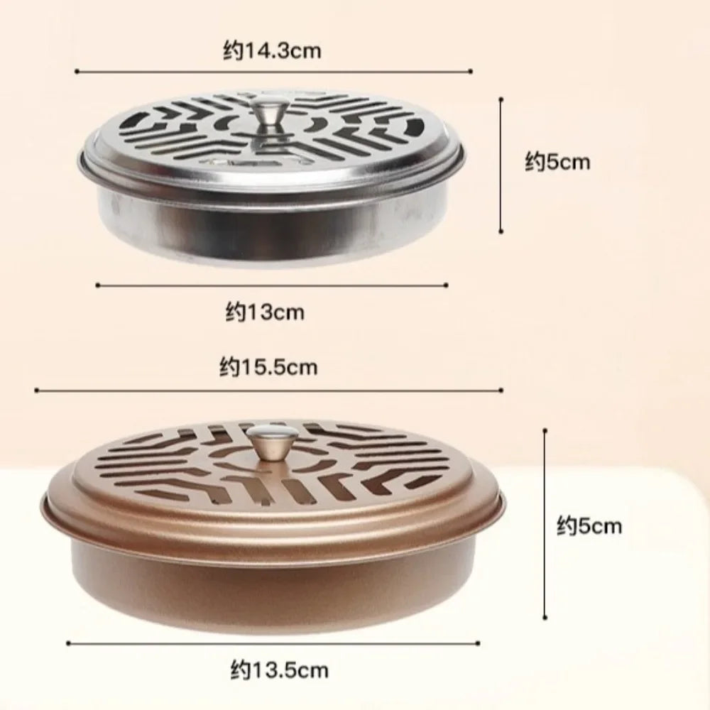 Fireproof Mosquito Coil Box with Serrated Lid | Outdoor Iron Coil Holder for Camping lifestyle view