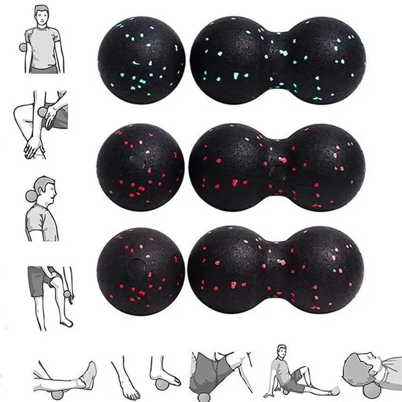 Yoga Peanut Ball Set | Massage Balls and Foam Block for Muscle Recovery detail view