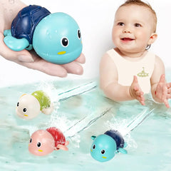 Baby Bath Toys Bathing Cute Swimming Turtle Whale Pool Beach Classic Chain Clockwork Water Toy For K