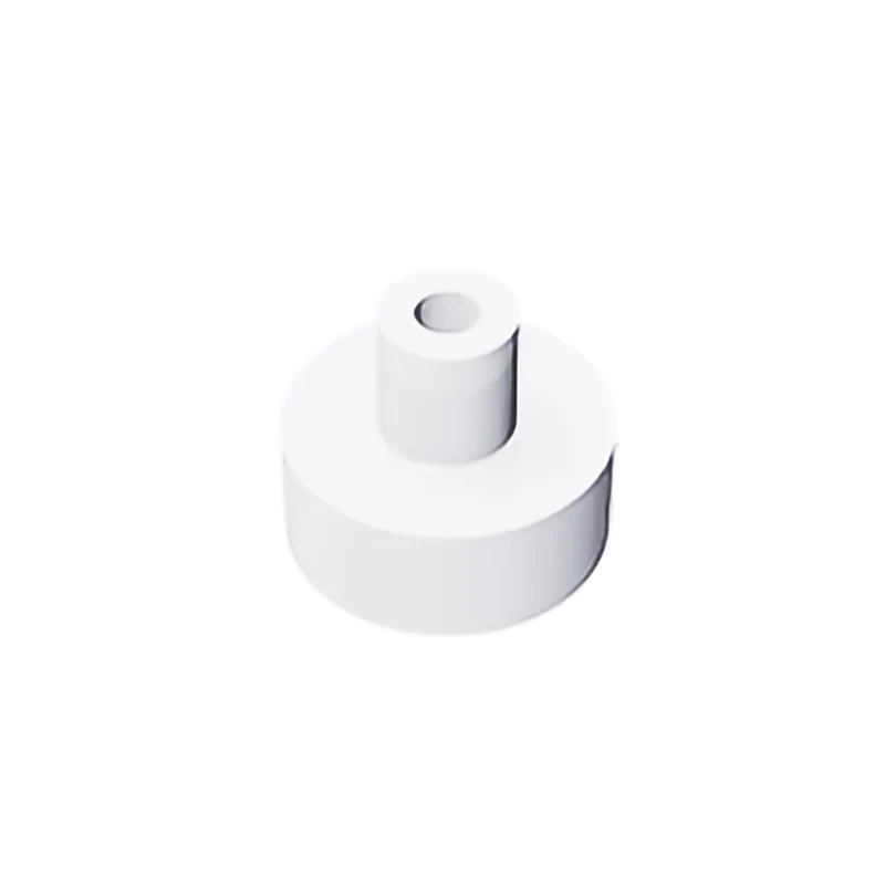Gobricks Tile Round 1x1 with Bar and Pin Holder | Compatible Building Block alternate view