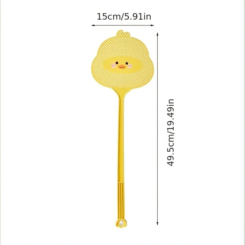 1pc Cute Cartoon Fly Swatter with Extended Handle | Durable Mosquito Killer lifestyle view