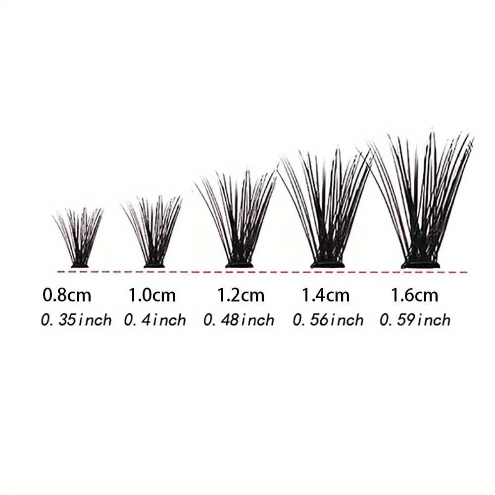 200Pcs Natural Look Cluster Lashes - Mixed Lengths 8-16Mm, Diy Eyelash Extensions F additional angle