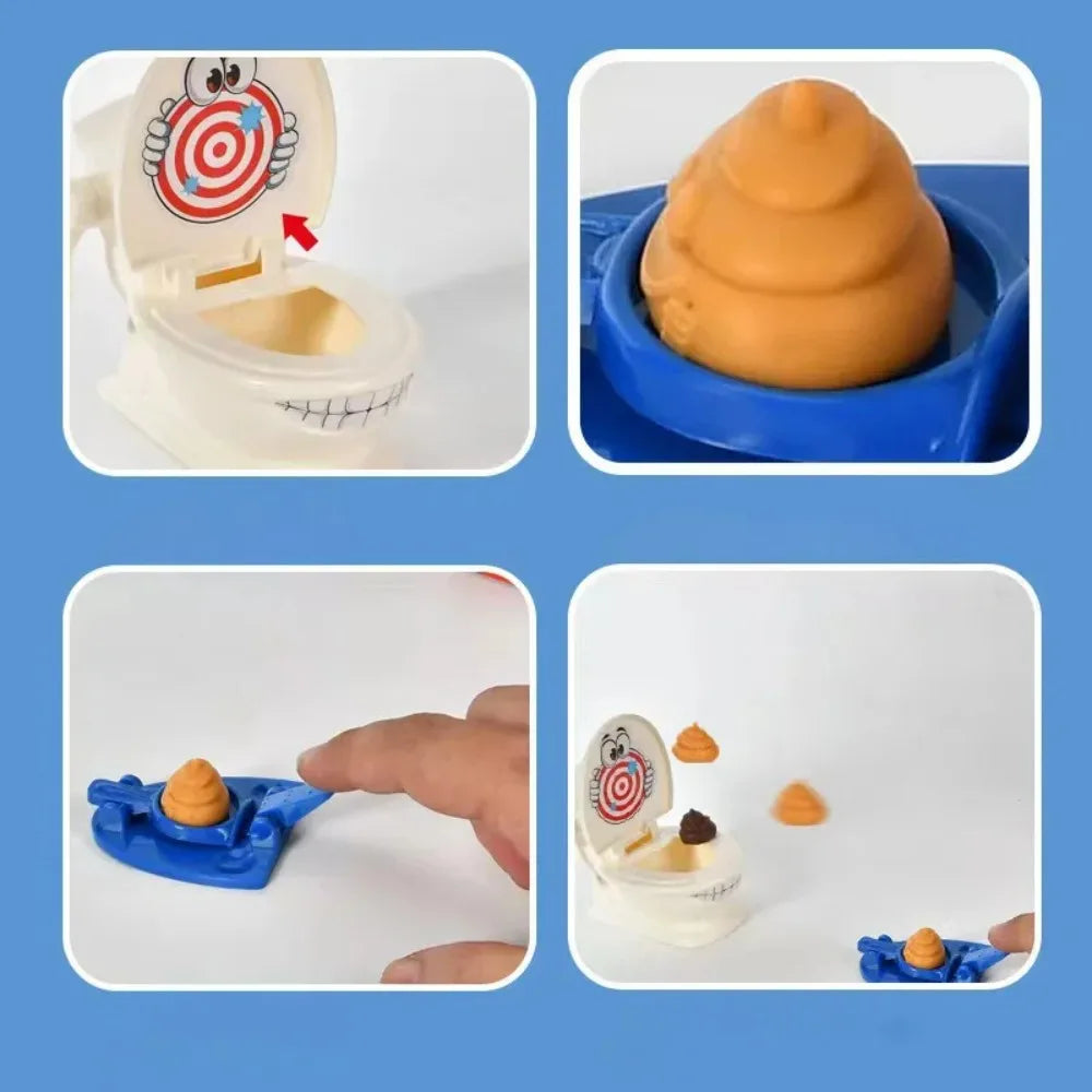 Ejection Toilet Joke Toy Stool Toilet Seat Two-Person Interactive Battle Table Game S alternate view