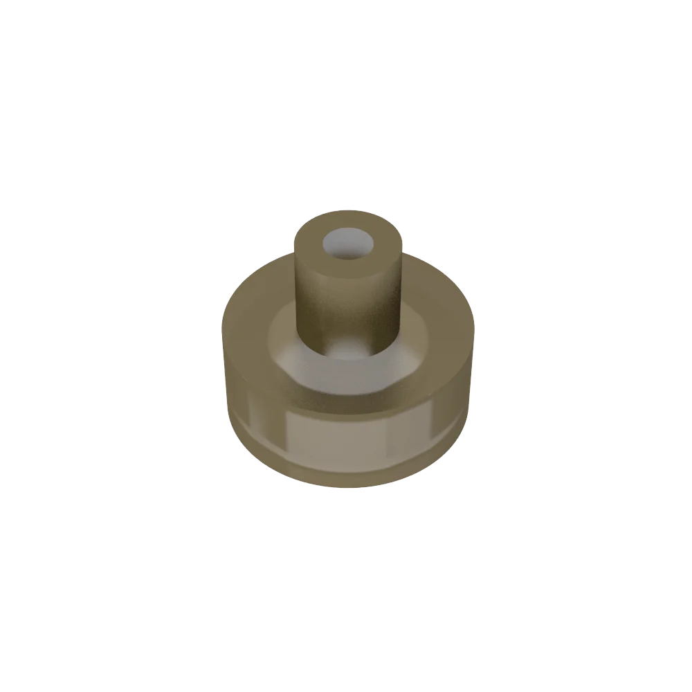 Gobricks Tile Round 1x1 with Bar and Pin Holder | Compatible Building Block alternate view