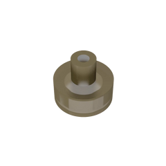 Gobricks Tile Round 1x1 with Bar and Pin Holder | Compatible Building Block alternate view