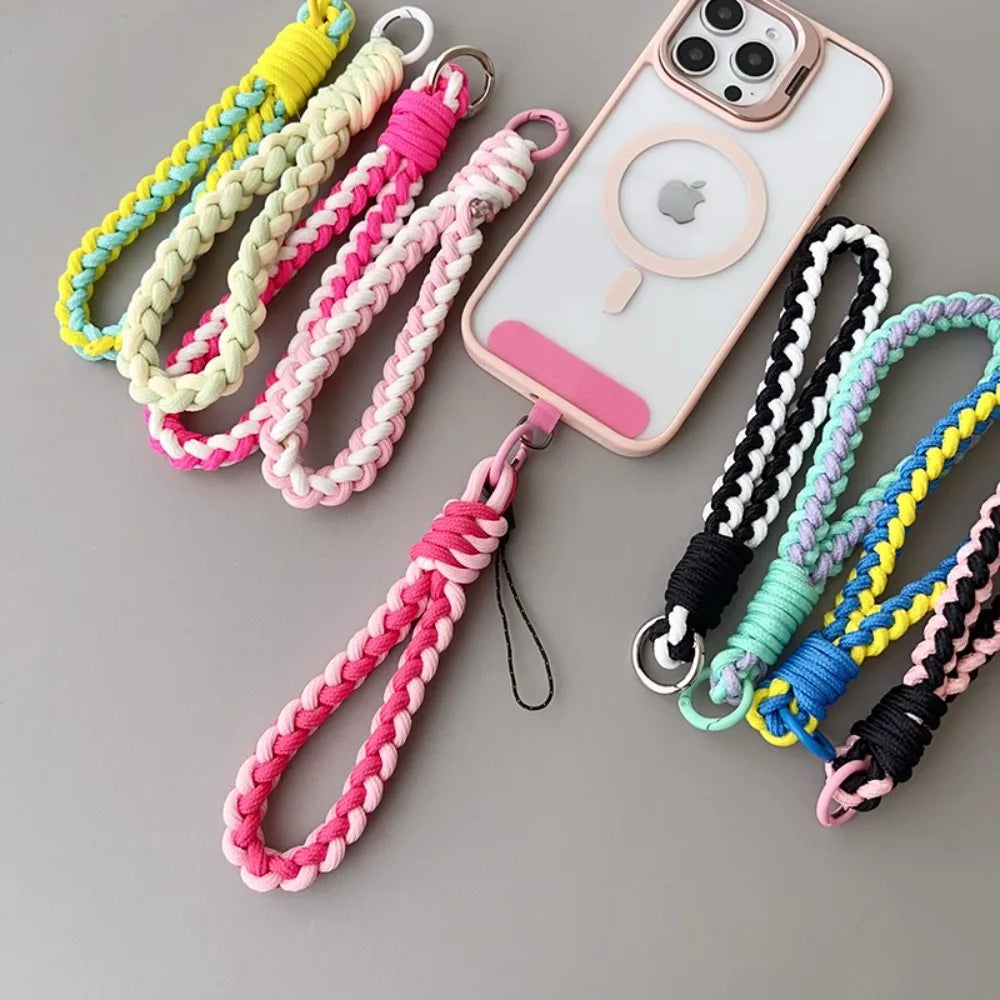IN Korea Universal Braided Short Mobile Phone Lanyard Strap Hanging Chain Ring Cord additional angle