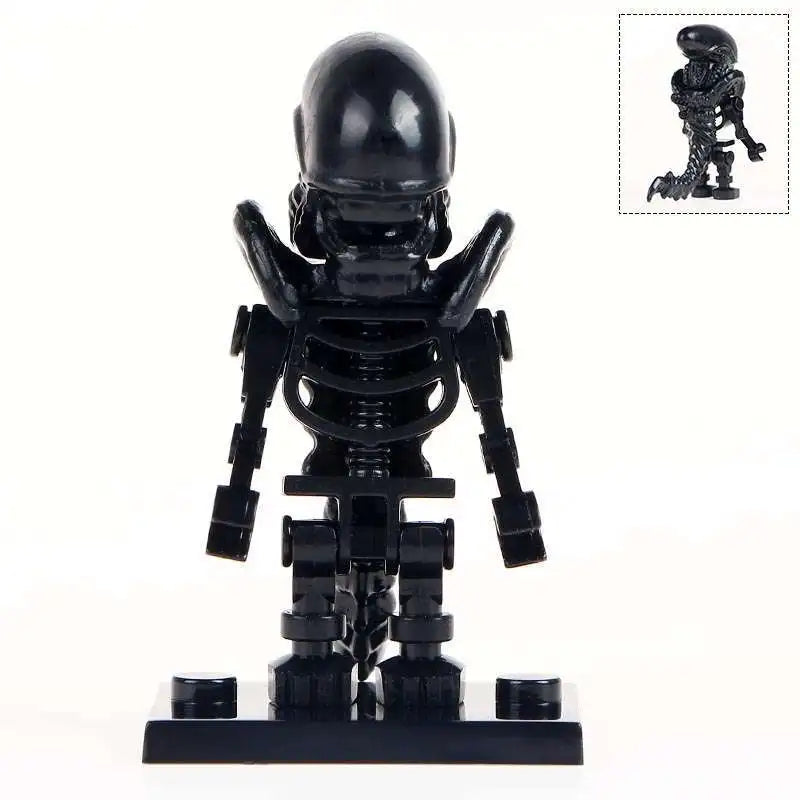 Alien Robot Monster Building Blocks | Creative Horror Movie Building Toy Set detail view