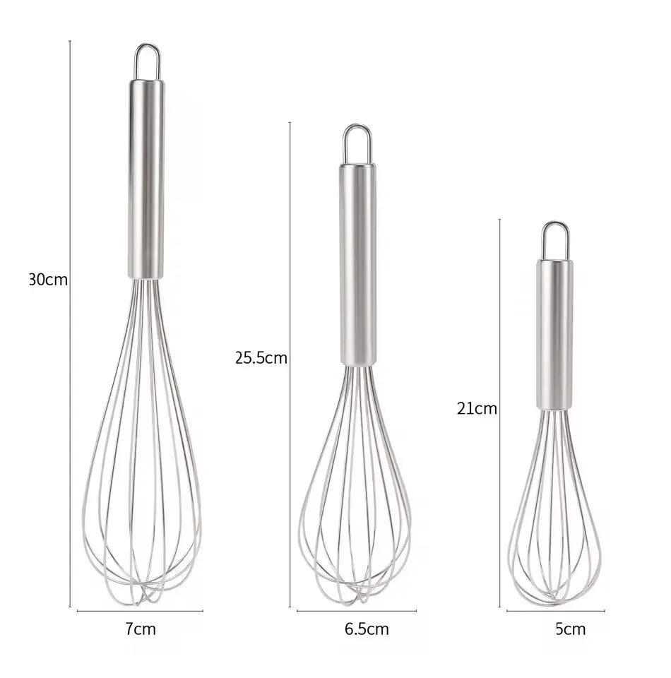 Manual Rotary Egg Beater | Stainless Steel Hand Whisk for Kitchen Baking close-up view