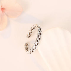 925 Sterling Silver Zircon Adjustable Ring | Women's Cocktail Jewelry detail view