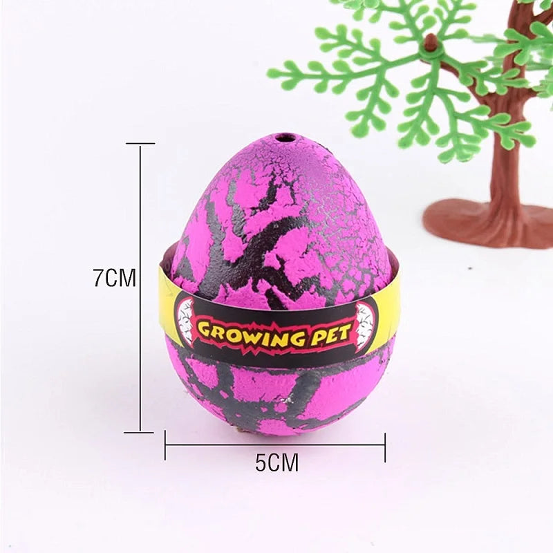 4PCS Big Size Magic Crack & Hatching Dinosaur Eggs Water Grow Animal Novelty Education close-up view