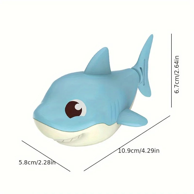 1pc Summer hot new cartoon shark baby water play toy with wind up chain, outdoor beac lifestyle view