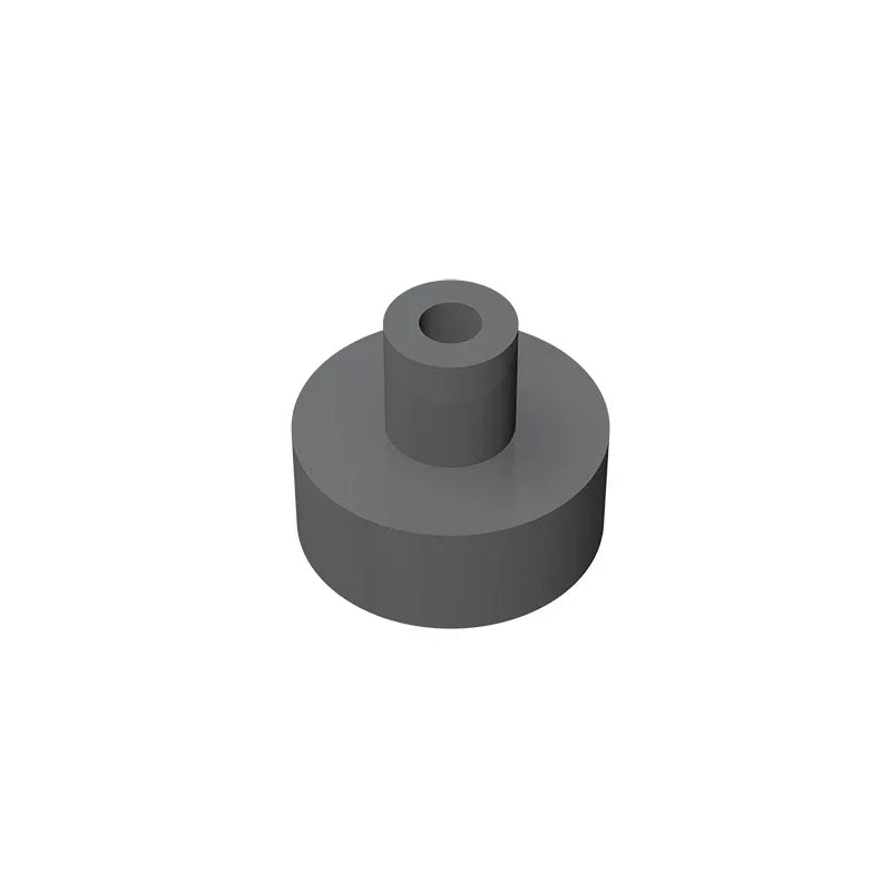 Gobricks Tile Round 1x1 with Bar and Pin Holder | Compatible Building Block additional angle