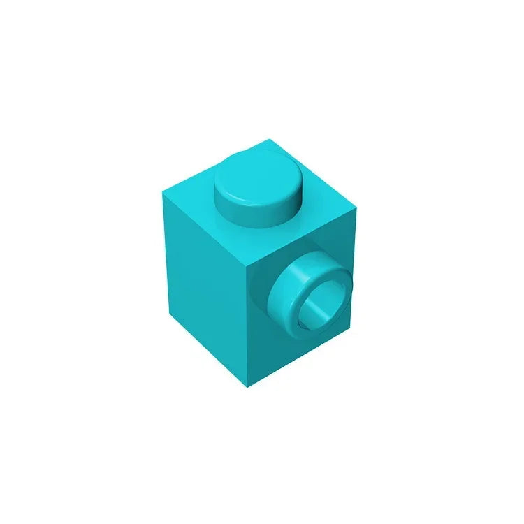 Gobricks GDS-635 BRICK 1X1 W. 1 KNOB | Single Side Bump Building Block Compatible with close-up view