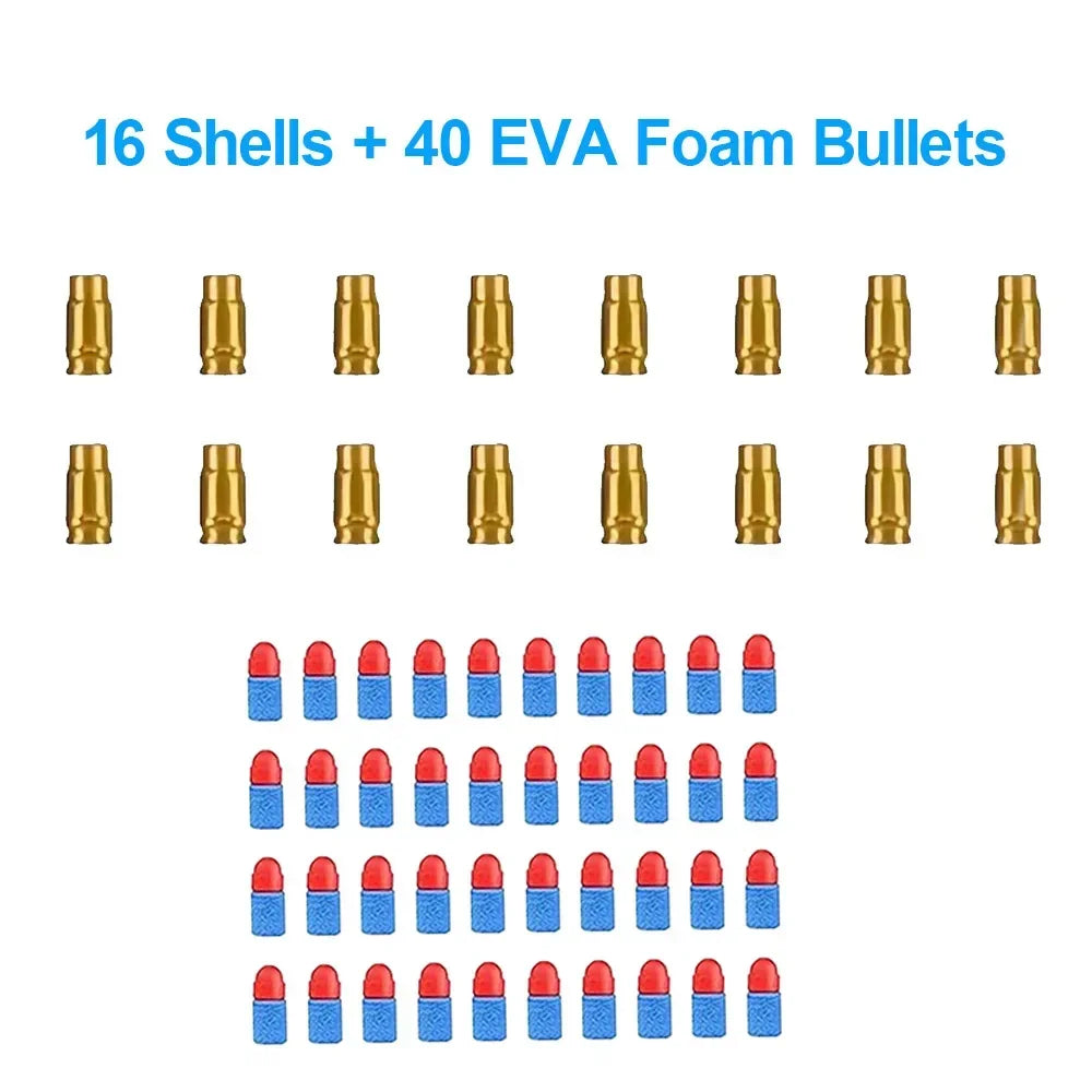 80 Shells and 100 Soft EVA Bullets for Toy Gun Glock Colt 1911 | Shooting Game Refill alternate view