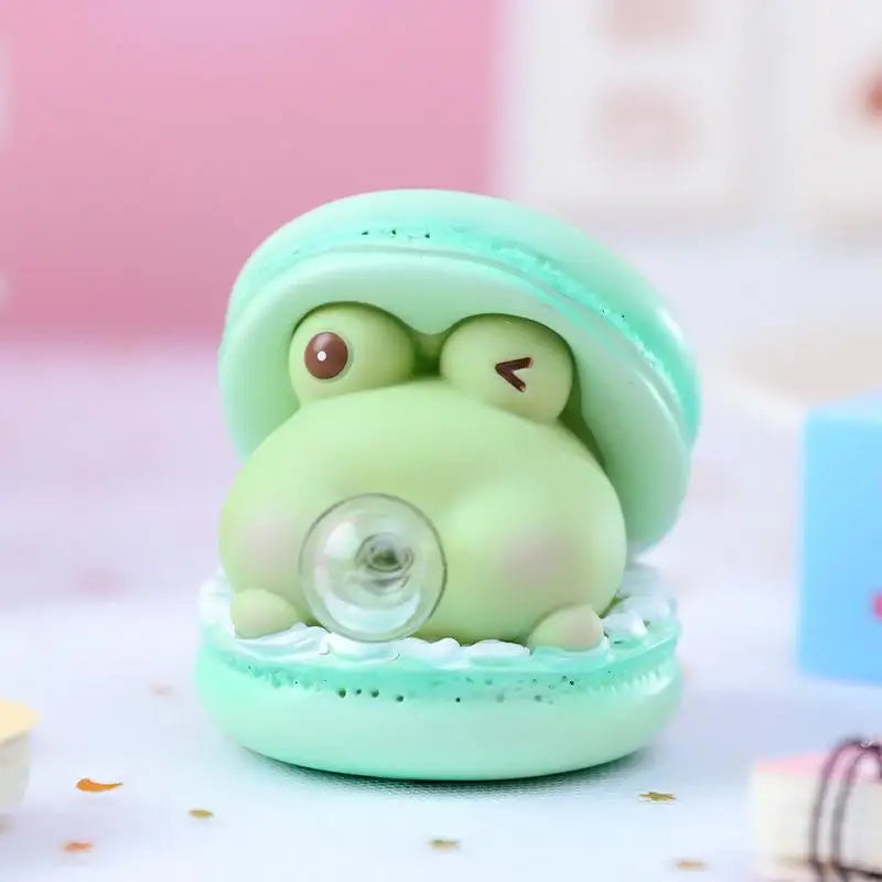 2Pcs Macaron Burger Blows Bubbles Office Stress Relief Ornaments Creative Cartoon Pin alternate view