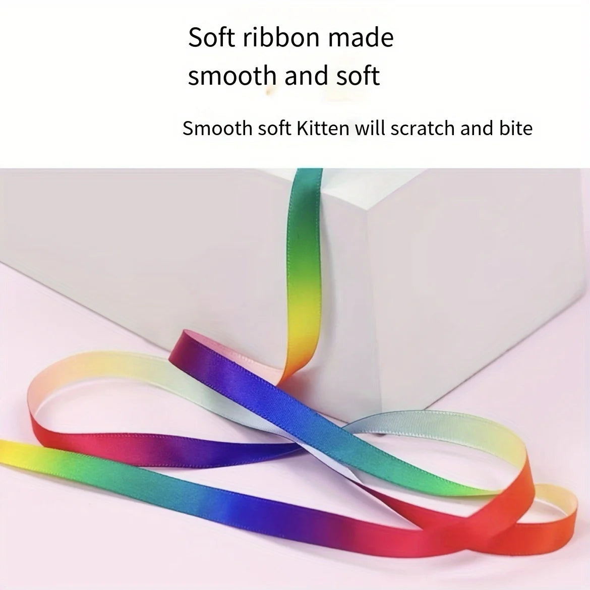 Interactive Cat Toy Funny Rainbow Strips Stick Cat Teaser Wand Pet Toys for Cats additional angle