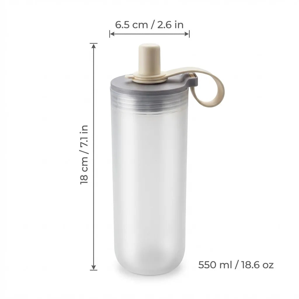 Transparent Plastic Tea Milk Coffee Mug Portable Cold And Hot Water Cup With Straw&Ha alternate view