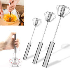 Semi-Automatic Egg Beater | 304 Stainless Steel Manual Hand Mixer detail view