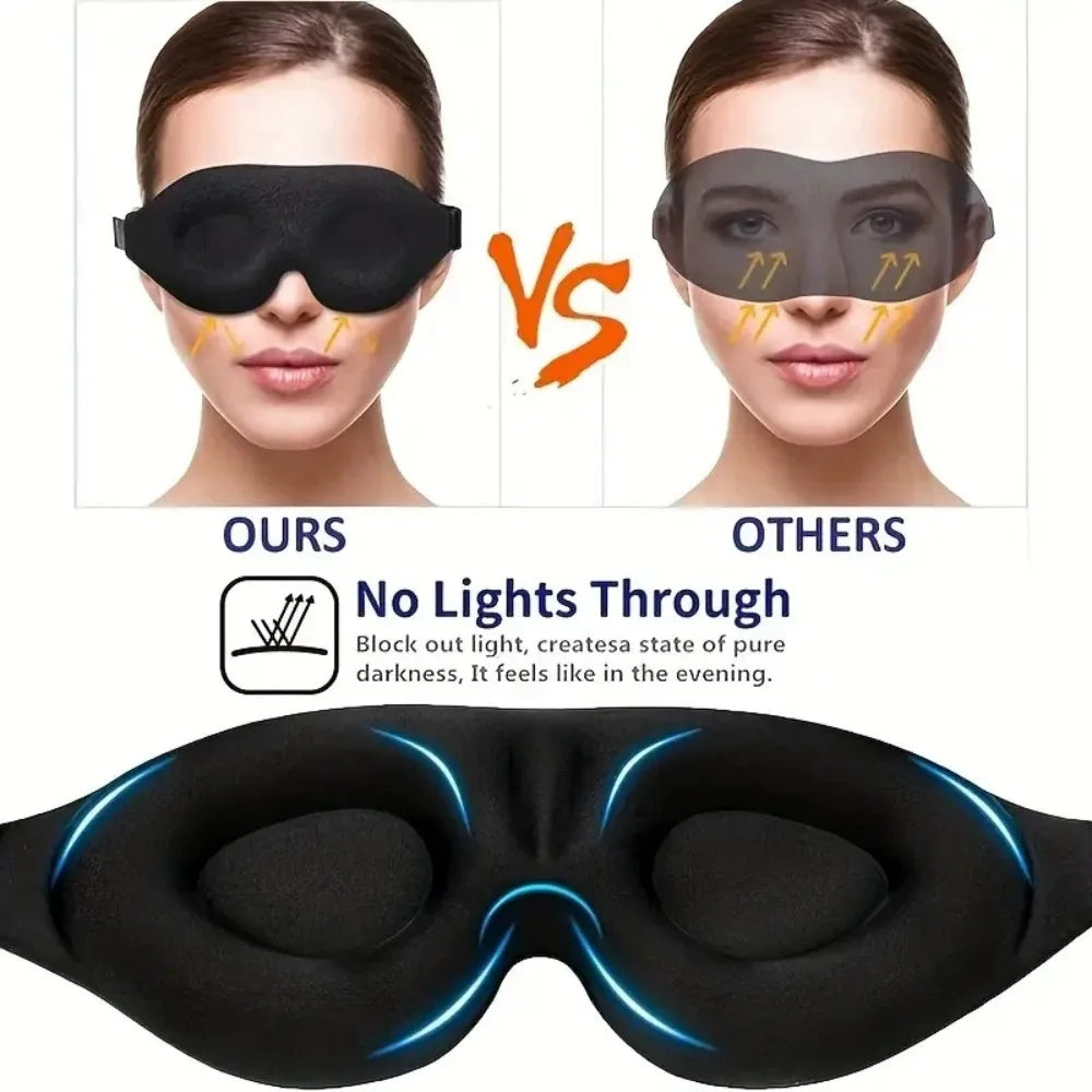 3D Contoured Sleep Mask | Memory Foam Blackout Eye Shade for Deep Rest lifestyle view