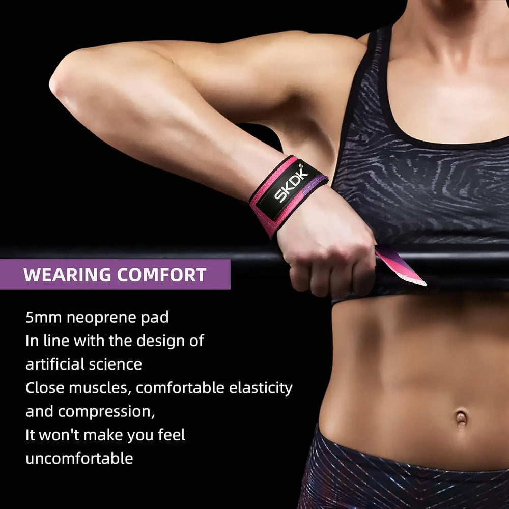 Adjustable Weightlifting Wrist Straps | Non-Slip Gym Lifting Support Bands detail view
