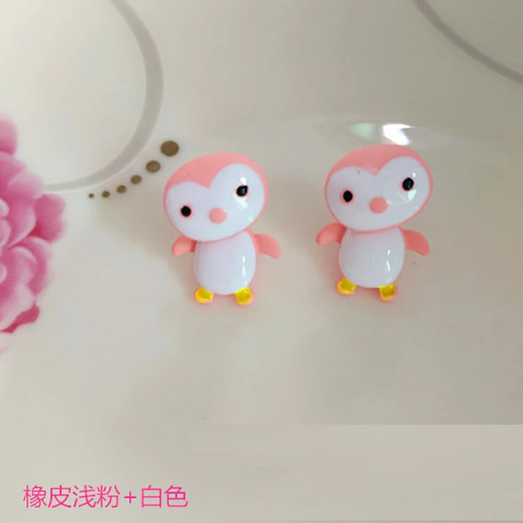 New Fashion Cute Animal Female Creative Handmade Earrings Polymer Clay Dinosaur Dog additional angle