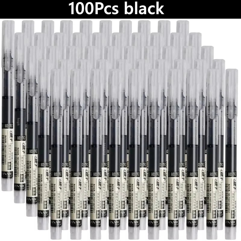 Needle Gel Pens Straight Liquid Ballpoint Pen Kawaii Stationery School Office additional angle