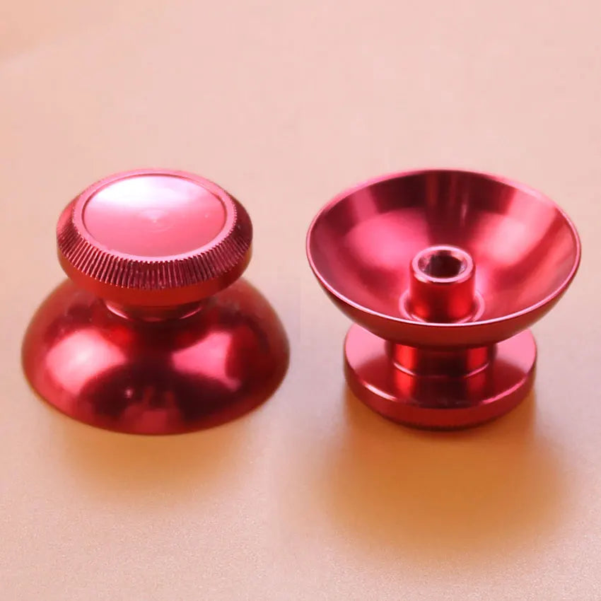 JCD 2PCS Colorful Aluminum Metal 3D Analog Thumb Stick Grip Mushroom Joystick Cap For close-up view