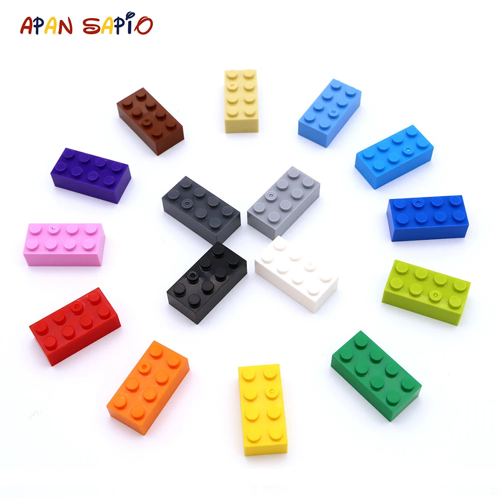 40pcs DIY Building Blocks Thick Figures Bricks 2x4 Dots | Educational Creative Toy additional angle